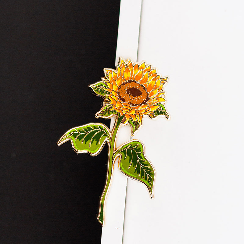 Sunflower Enamel Pin - Floral Pin